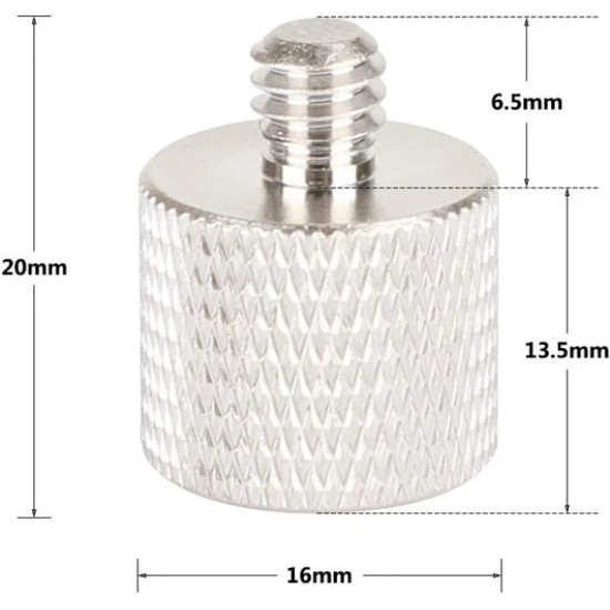  1/4 Male to 3/8 Female Screw Adapter